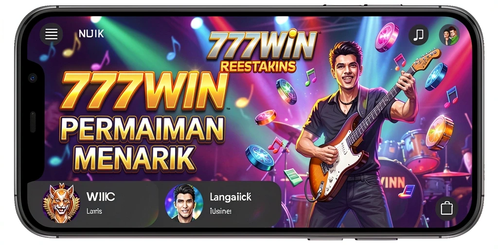 Tampilan gameplay 777WIN menampilkan tantangan musik yang mengasyikkan.