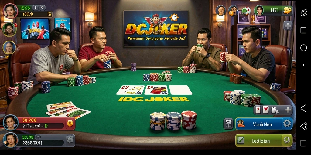 Tampilan gameplay Poker yang mendebarkan di IDCJOKER.