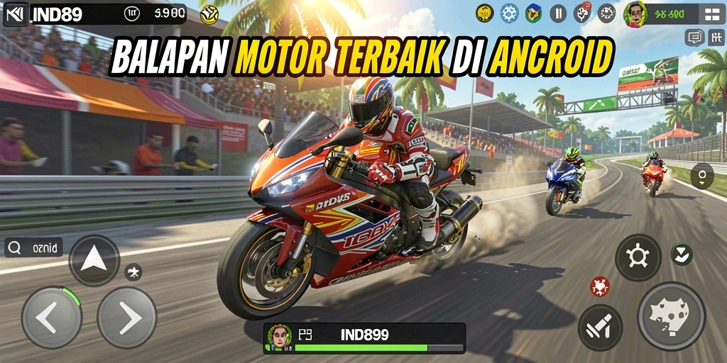 Tampilan menegangkan dari balapan motor di IND89.