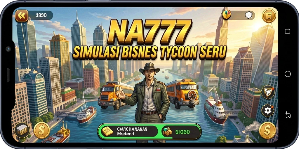 Tampilan gameplay NA777 yang menampilkan strategi bisnis Tycoon.