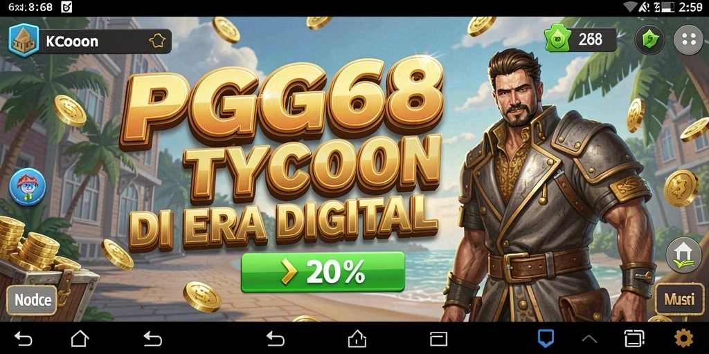 Screenshot PGG68 menampilkan aktivitas manajemen bisnis yang intens.