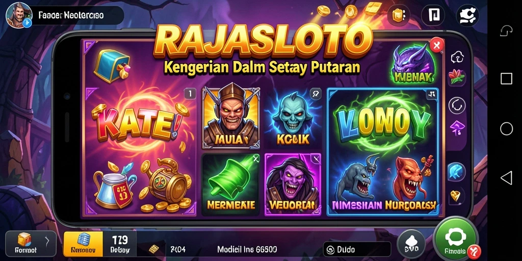 Gameplay menyeramkan di RAJASLOTO dengan atmosfer horor yang kental.