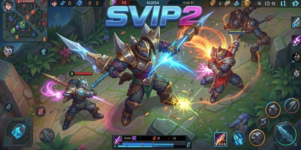 Gameplay seru SVIP2 dengan aksi pertarungan tim dalam MOBA.