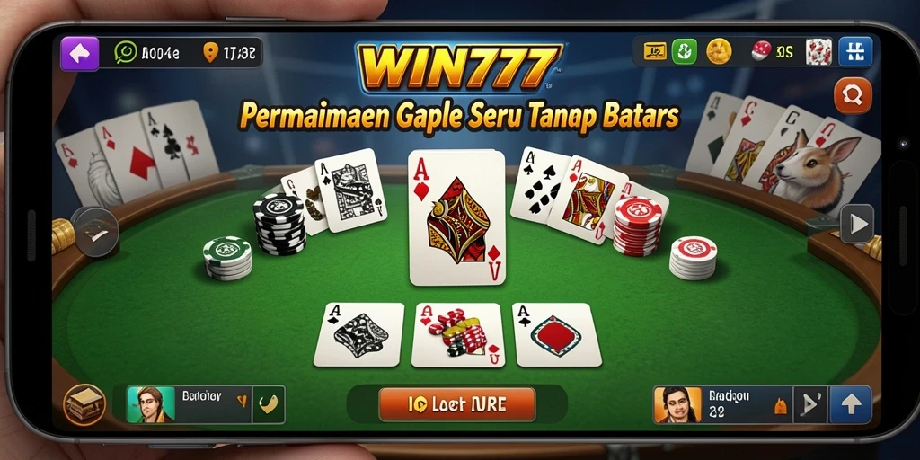 Tampilan gameplay Gaple yang seru dan interaktif.