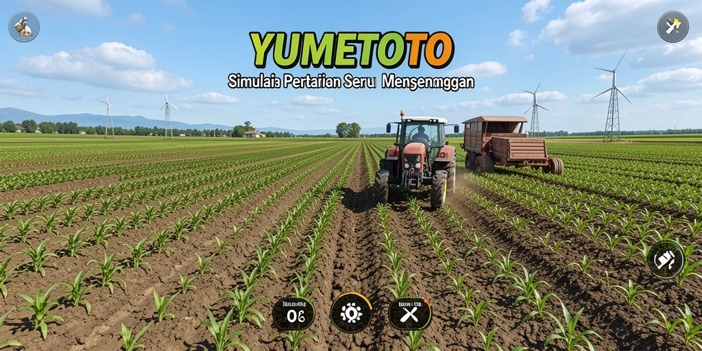 Gameplay seru bertani di YUMETOTO dengan lahan yang subur.